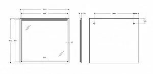 Зеркало Cezares CZR-SPC-INT-1000-900-LED-TCH-WARM-BORO брашированное золото в ванную от интернет-магазине сантехники Sanbest