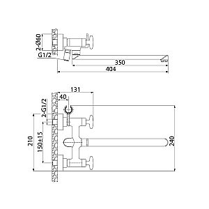 Смеситель для ванны Iddis Acros ACRSBL2i10WA купить в интернет-магазине сантехники Sanbest
