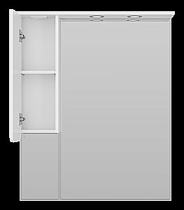 Зеркало со шкафом Misty Чегет 85 П-Чег-02085-01 белый в ванную от интернет-магазине сантехники Sanbest