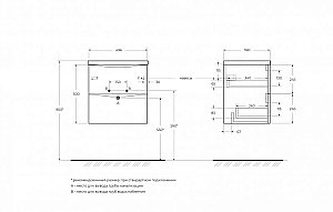 Тумба с раковиной BelBagno MARINO-CER-MINI-500-2C-SO-RR-P Rovere Rustico для ванной в интернет-магазине Sanbest