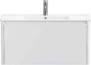 Тумба с раковиной Allen Brau Gravity 100 1.370014.WM белая матовая для ванной в интернет-магазине Sanbest