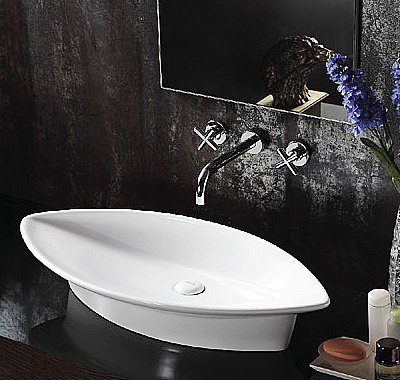 Раковина накладная Gid 80,5 TR 4048 51158 белая купить в интернет-магазине Sanbest