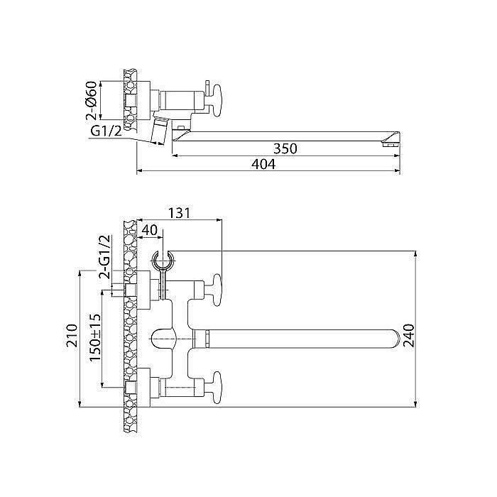 Смеситель для ванны Iddis Acros ACRSBL2i10WA купить в интернет-магазине сантехники Sanbest