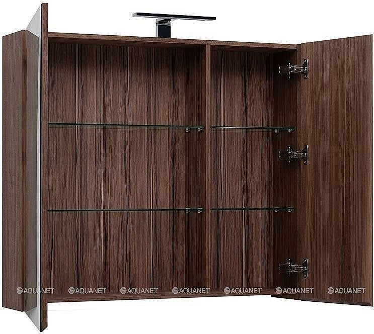 Зеркальный шкаф Aquanet Нью-Йорк 100 орех купить в интернет-магазине сантехники Sanbest