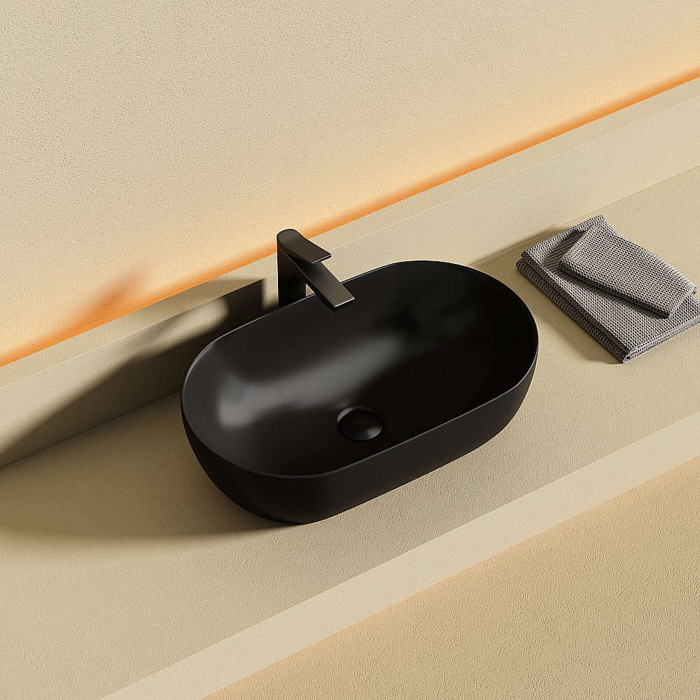 Раковина Ceramica Nova Twist CN12001MB черная матовая купить в интернет-магазине Sanbest
