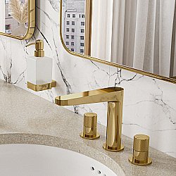 Смеситель для раковины WasserKRAFT Ems 7600 7635 золото купить в интернет-магазине сантехники Sanbest