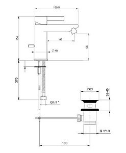 Смеситель для биде Webert DoReMi DR840102345 купить в интернет-магазине сантехники Sanbest