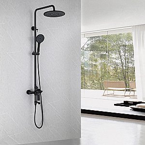 Душевая система Abber Weiss Insel AF8016BL черная матовая купить в интернет-магазине сантехники Sanbest