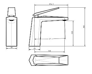 Смеситель для раковины Boheme Venturo 371 купить в интернет-магазине сантехники Sanbest