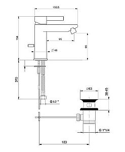 Смеситель для биде Webert DoReMi DR840102345 купить в интернет-магазине сантехники Sanbest