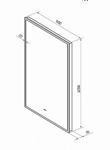 Зеркало ART&MAX SORRENTO 60 AM-Sor-600-1200-DS-F в ванную от интернет-магазине сантехники Sanbest