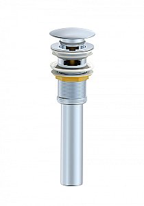 Донный клапан для раковины с переливом 1 1/4 WONZON & WOGHAND, Хром (WW-88SS03-CR) купить в интернет-магазине сантехники Sanbest