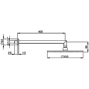 Верхний душ Cisal Shower DS01362040 купить в интернет-магазине сантехники Sanbest