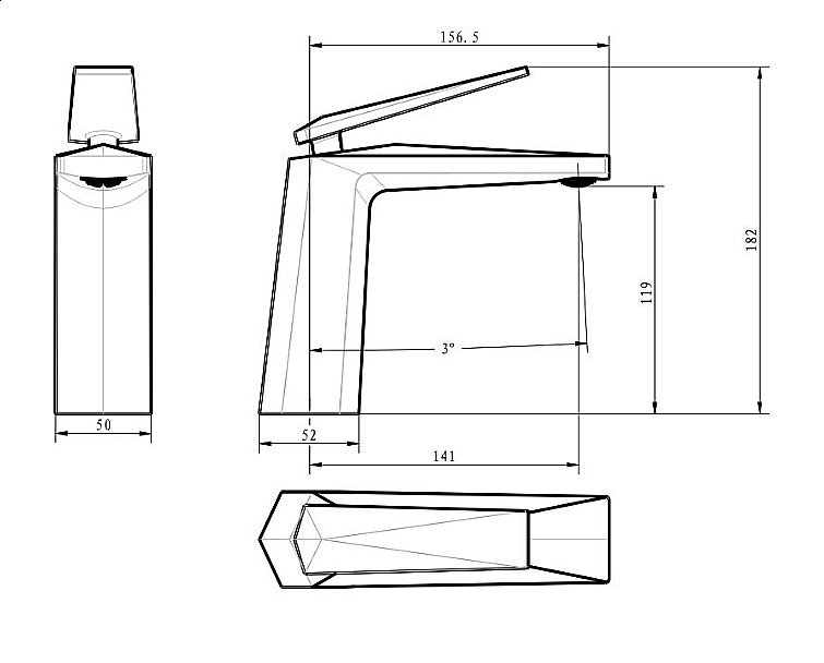 Смеситель для раковины Boheme Venturo 371 купить в интернет-магазине сантехники Sanbest