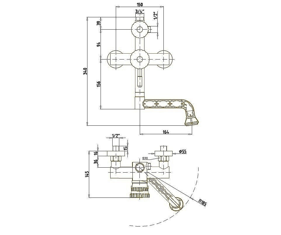 Душевая система Bronze de Luxe Windsor 10120PF/1 купить в интернет-магазине сантехники Sanbest