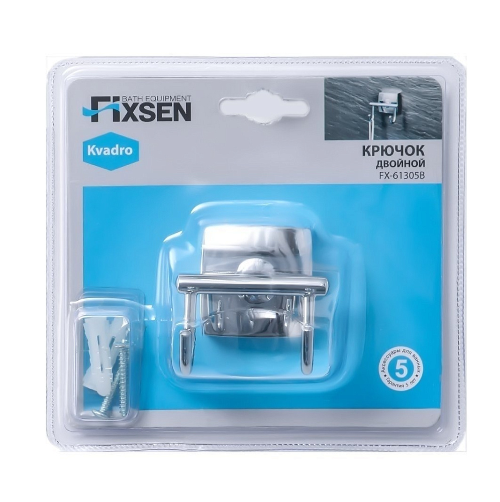 Крючок FIXSEN KVADRO FX-61305B купить в интернет-магазине сантехники Sanbest