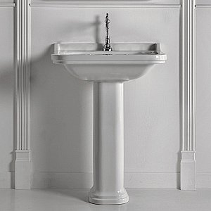 Раковина на пьедестале Kerasan Waldorf 80 4141K 80-1 белая купить в интернет-магазине Sanbest