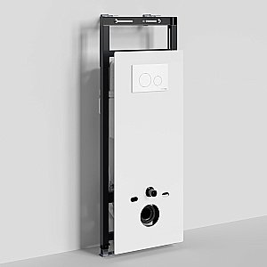 Инсталляция для унитаза WasserKraft Salm 27TLT.010.ME.WH.WM02 белая панель/кнопка белая матовая купить в интернет-магазине сантехники Sanbest