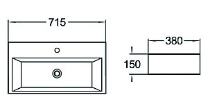 Раковина накладная SantiLine 71,5 SL-1007 белая купить в интернет-магазине Sanbest