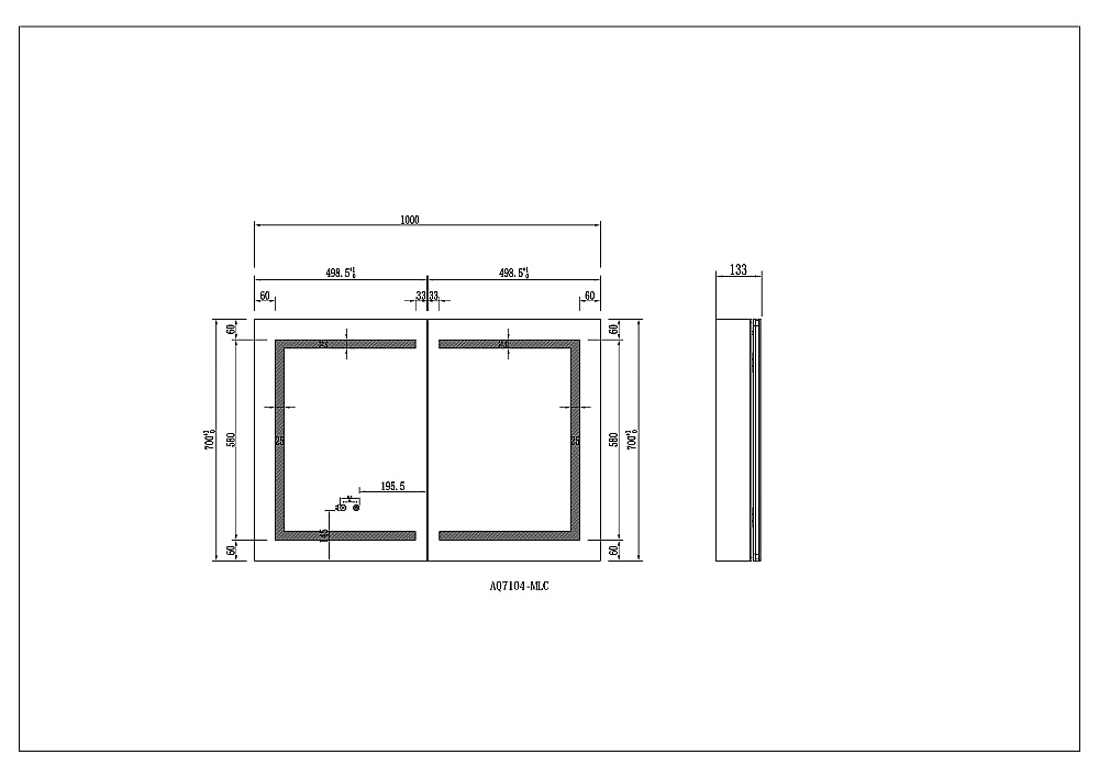 Зеркальный шкаф Aquqtek AQ7104-MLC 100х70 хром купить в интернет-магазине сантехники Sanbest