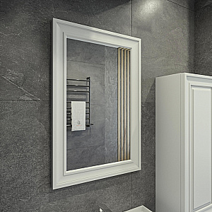 Зеркало Caprigo Ponza 13530-B231 60 белое в ванную от интернет-магазине сантехники Sanbest