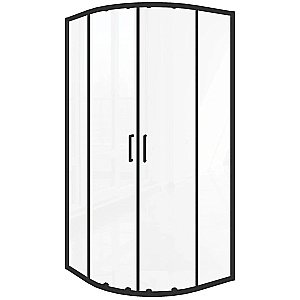 Душевой уголок Good Door Lite 80х80 ЛТ00028 стекло прозрачное/профиль черный матовый купить в интернет-магазине Sanbest