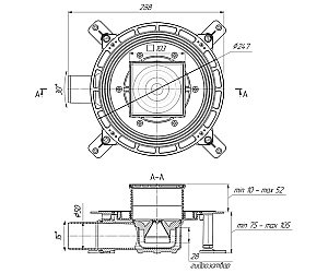 Душевой трап с решеткой Bronze De Luxe 21980-5602 бронза купить в интернет-магазине Sanbest