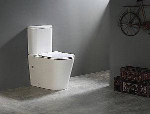 Унитаз-компакт SantiLine SL-5026  безободковый, слив торнадо, с бачком, с крышкой микролифт,белый купить в интернет-магазине Sanbest