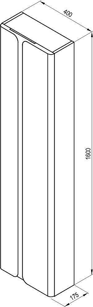 Шкаф подвесной Ravak BALANCE X000001373 40 белый для ванной в интернет-магазине сантехники Sanbest