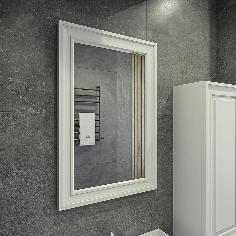 Зеркало Caprigo Ponza 13530-B231 60 белое в ванную от интернет-магазине сантехники Sanbest