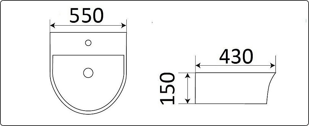 Раковина Ceramalux N 55 78370С белая купить в интернет-магазине Sanbest