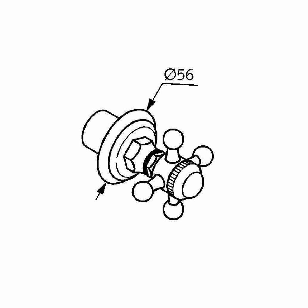 Вентиль для скрытого монтажа Kludi Adlon 518160520 купить в интернет-магазине сантехники Sanbest