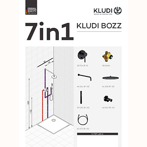 Душевая система KLUDI BOZZ 387363976 черный матовый купить в интернет-магазине сантехники Sanbest