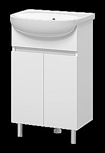 Тумба с раковиной Misty Элегия - 45 Э-Эле01045-011Н белая для ванной в интернет-магазине Sanbest