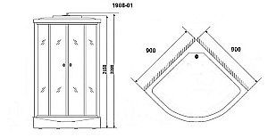 Душевая кабина Niagara Ultra NG-1908 90х90 купить в интернет-магазине Sanbest