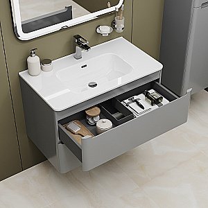 Тумба с раковиной Iddis Edifice 80 EDI80L0I95K светло-серая для ванной в интернет-магазине Sanbest