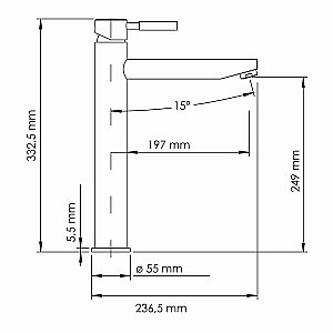Смеситель для раковины WasserKRAFT Wern 4203H никель купить в интернет-магазине сантехники Sanbest