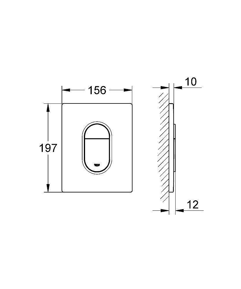 Кнопка для инсталляции GROHE Arena Cosmopolitan 38844SH0 белый купить в интернет-магазине сантехники Sanbest