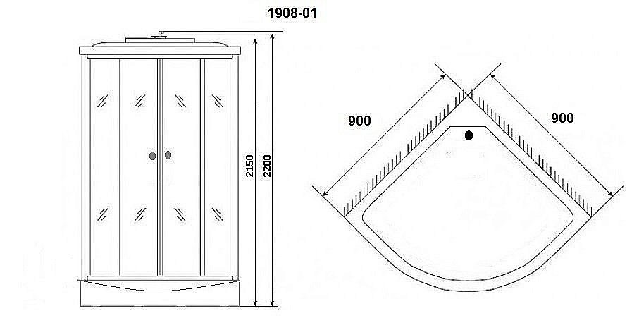 Душевая кабина Niagara Ultra NG-1908 90х90 купить в интернет-магазине Sanbest