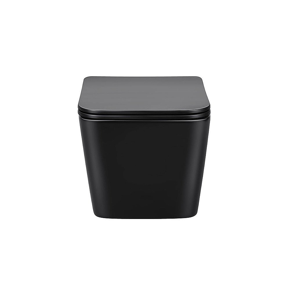 Унитаз подвесной Vincea Q-Line VT1-12MB безободковый, с крышкой микролифт,  матовый черный купить в интернет-магазине Sanbest