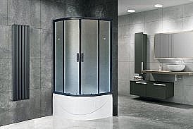 Душевой уголок Royal Bath RB90BK-C-BL 90х90 матовый купить в интернет-магазине Sanbest
