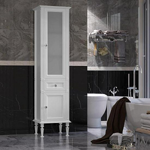 Пенал Опадирис Кантара 46 белый матовый для ванной в интернет-магазине сантехники Sanbest