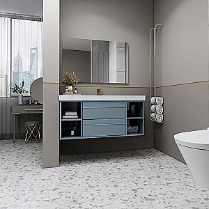 Тумба с раковиной Orans BC-1129 120 Matt Sky Blue для ванной в интернет-магазине Sanbest