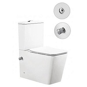 Унитаз-компакт SantiLine SL-5017SM-BD безободковый, с бачком, с крышкой микролифт, белый купить в интернет-магазине Sanbest