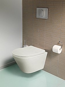 Унитаз подвесной Loranto KROSA 4551+87266 с инсталляцией, безободковый, смыв торнадо, с сиденьем микролифт, белый купить в интернет-магазине Sanbest