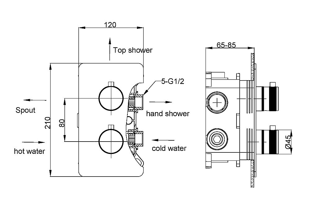 Смеситель для душа Boheme Cell 134-3-NB никель брашированный купить в интернет-магазине сантехники Sanbest
