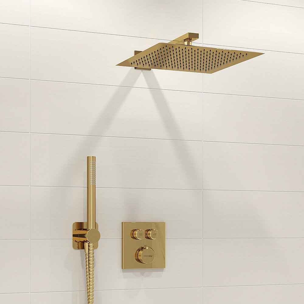 Душевая система WasserKRAFT Sauer A7148.183.261.280.197.281 Thermo золото купить в интернет-магазине сантехники Sanbest