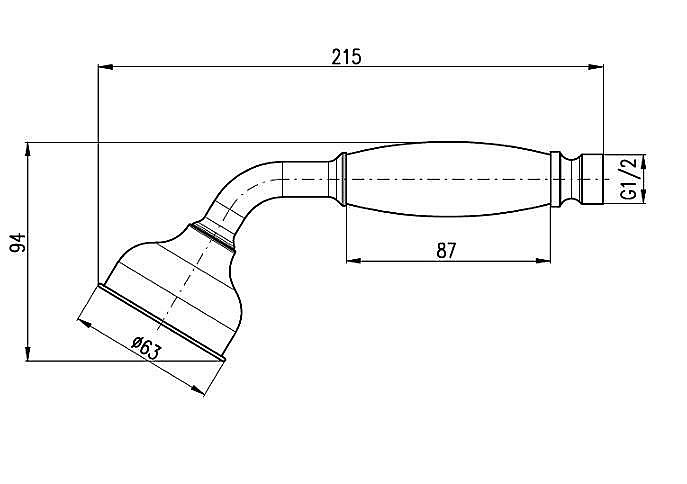 Душевая лейка Rav-Slezak KS0017C черная матовая купить в интернет-магазине сантехники Sanbest