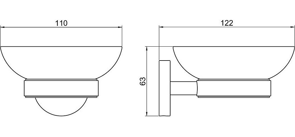 Мыльница Aquatek Бетта AQ4603CR хром купить в интернет-магазине сантехники Sanbest