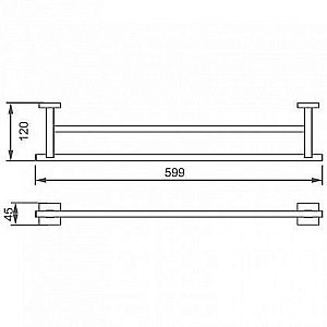 Полотенцедержатель Aquanet 6124D купить в интернет-магазине сантехники Sanbest
